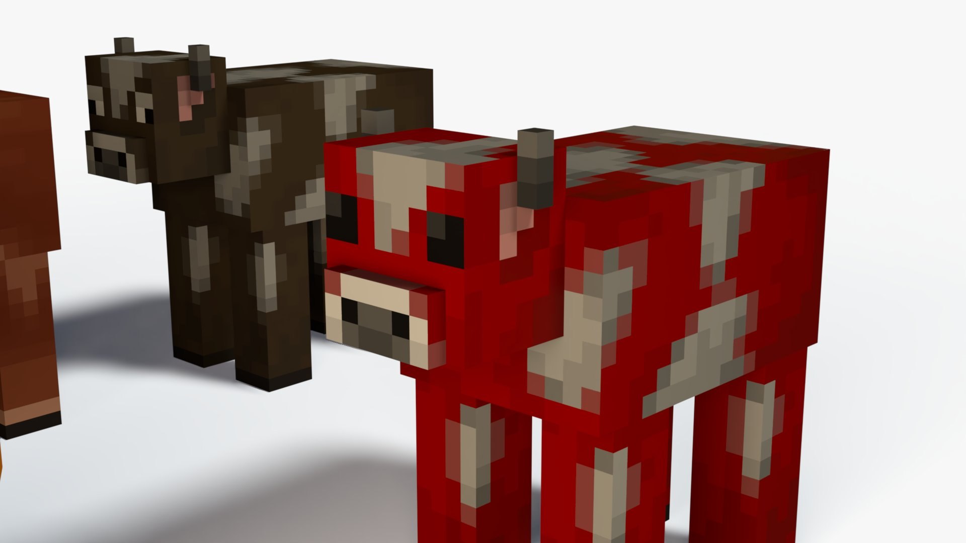 3D Model Minecraft Cow - TurboSquid 2514317
