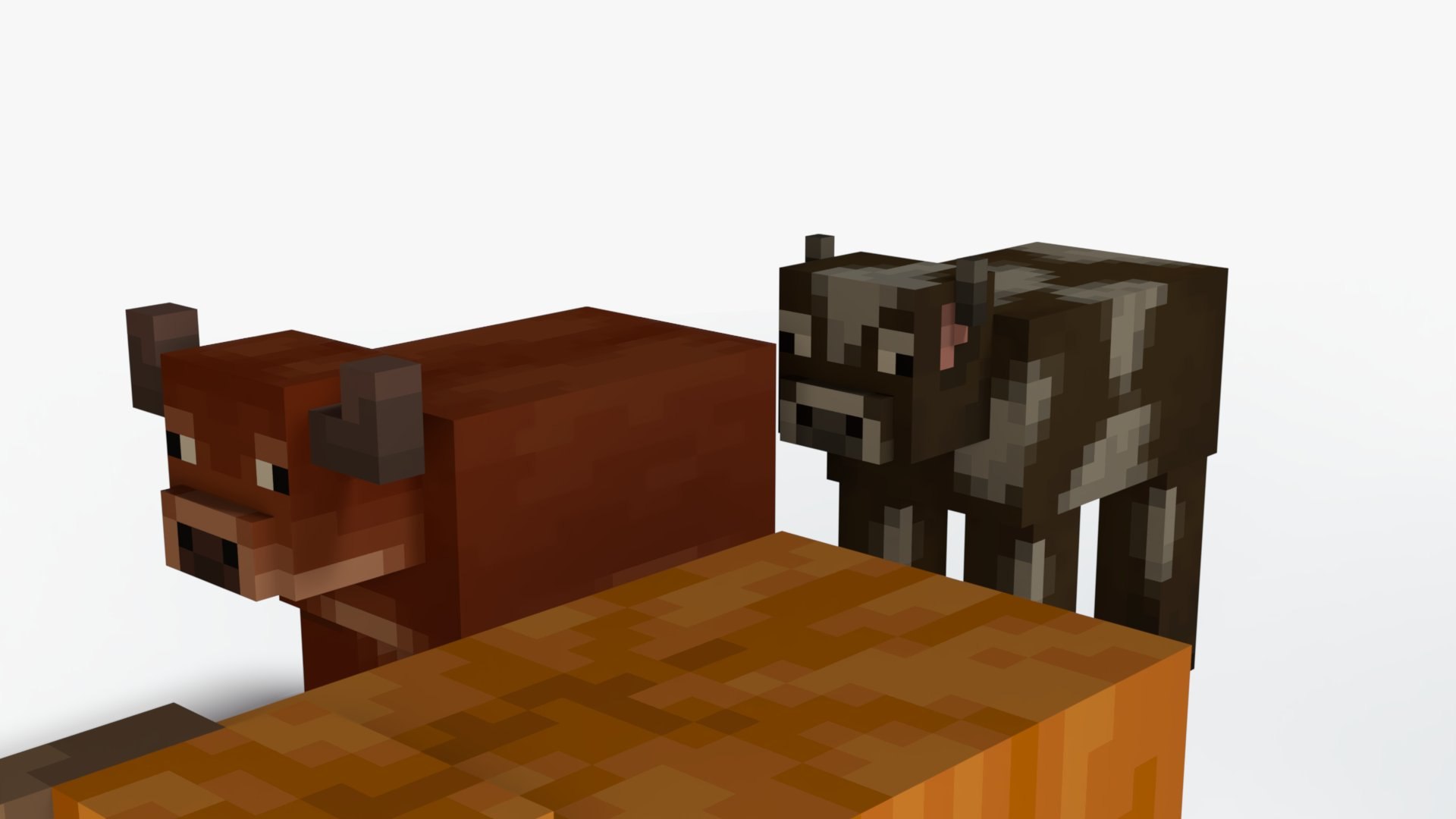 3D Model Minecraft Cow - TurboSquid 2514317