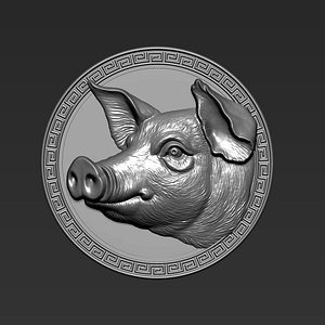 pig head 3D model