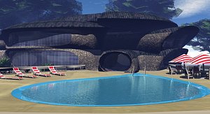 3d model of futuristic house