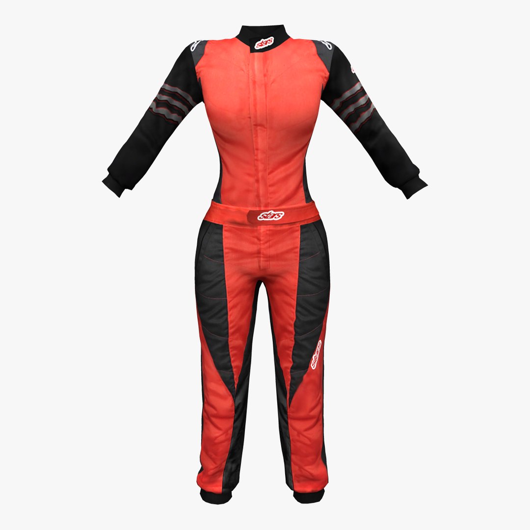 3D Female Racer Outfit - TurboSquid 1905404