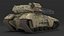 Futuristic Battle Tank in Camouflage Rigged 3D