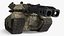 Futuristic Battle Tank in Camouflage Rigged 3D