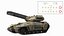 Futuristic Battle Tank in Camouflage Rigged 3D