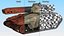 Futuristic Battle Tank in Camouflage Rigged 3D