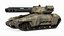 Futuristic Battle Tank in Camouflage Rigged 3D