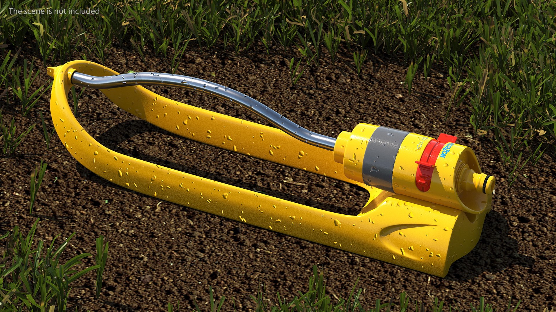 3D Hozelock Rectangular Sprinkler Plus Yellow - TurboSquid 1876029