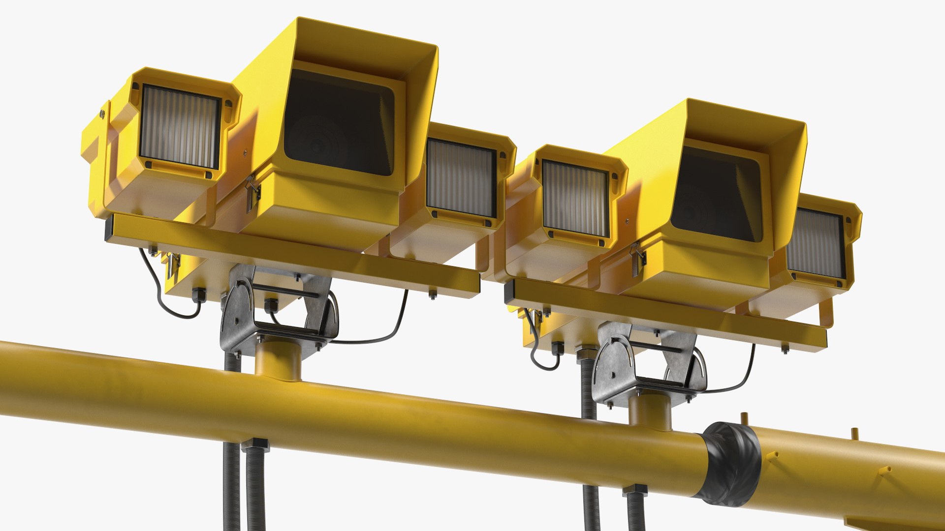3D Model Average Speed Cameras Mounted On Pole - TurboSquid 1773077