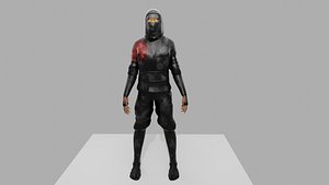 3D ninja fighter rigged