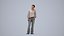 00472Gloria008 - Adult Caucasian woman waiting in public space wearing transitional seasonal clothin