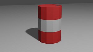 Low Poly Oil Barrel model