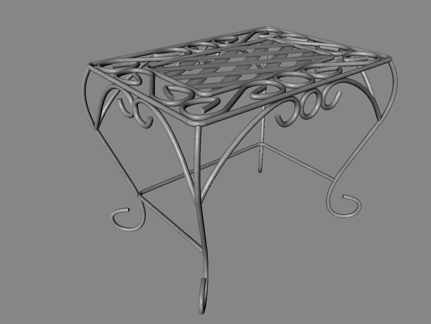 3d Model Metal Decorative Table Stand