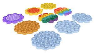 Flower Pop It Fidget Toys Set