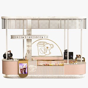 3D Coffee point in the mall 21 model