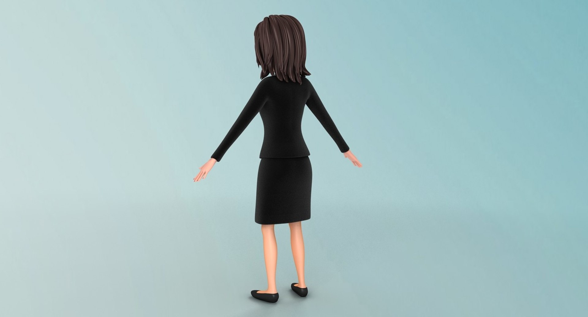 3d Jill Business Woman Rigged Model