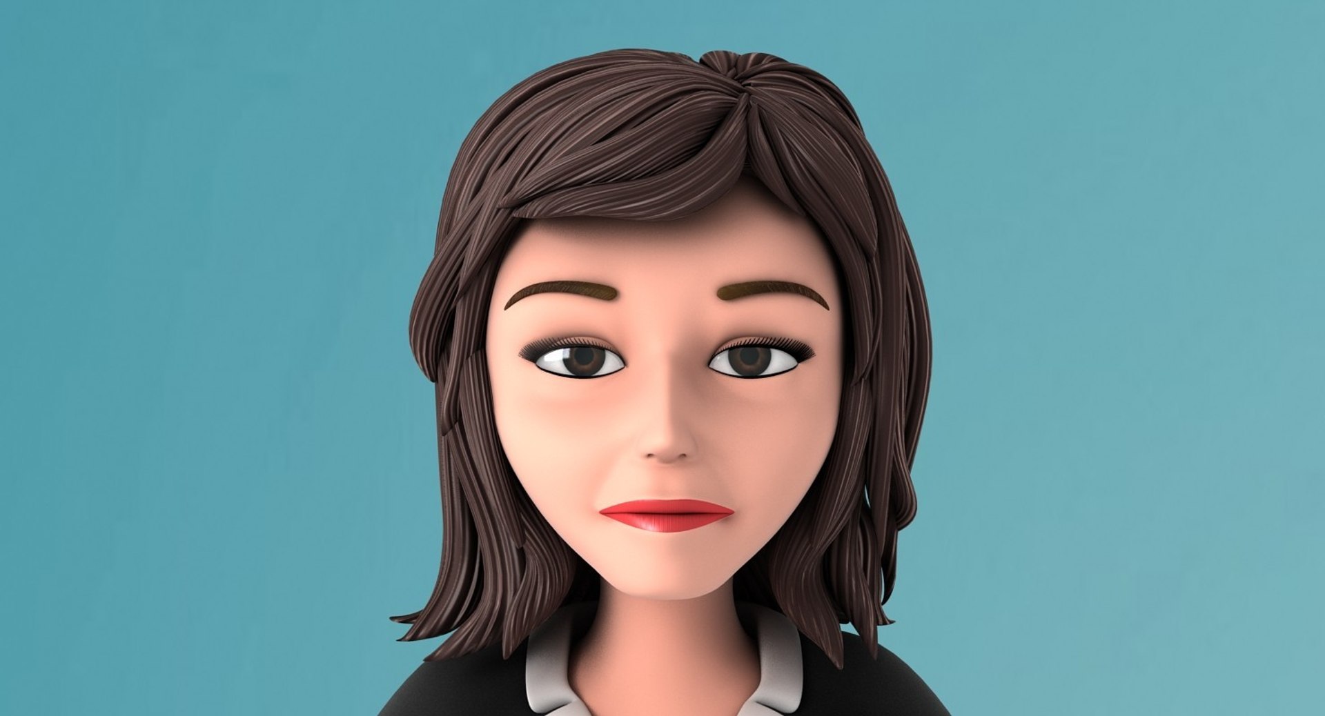 3d Jill Business Woman Rigged Model