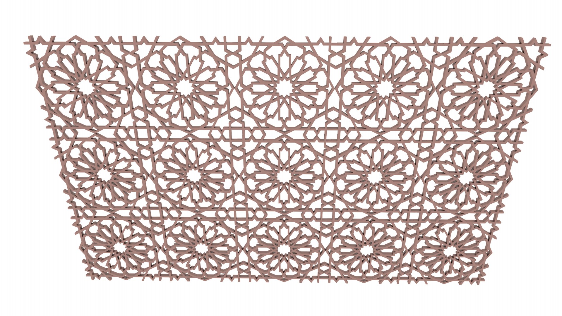 Moroccan pattern 3D model https://p.turbosquid.com/ts-thumb/gS/cuoUdC/cf/5/png/1656775624/1920x1080/fit_q87/45ff94c5db494e213e6e82ad87c7118d5bcf56bd/5.jpg