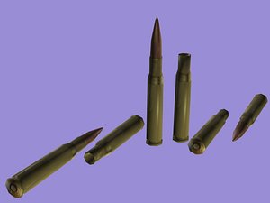 3ds max fifty bullet casing