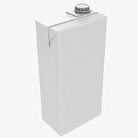 Milk Carton Box 2 Clay