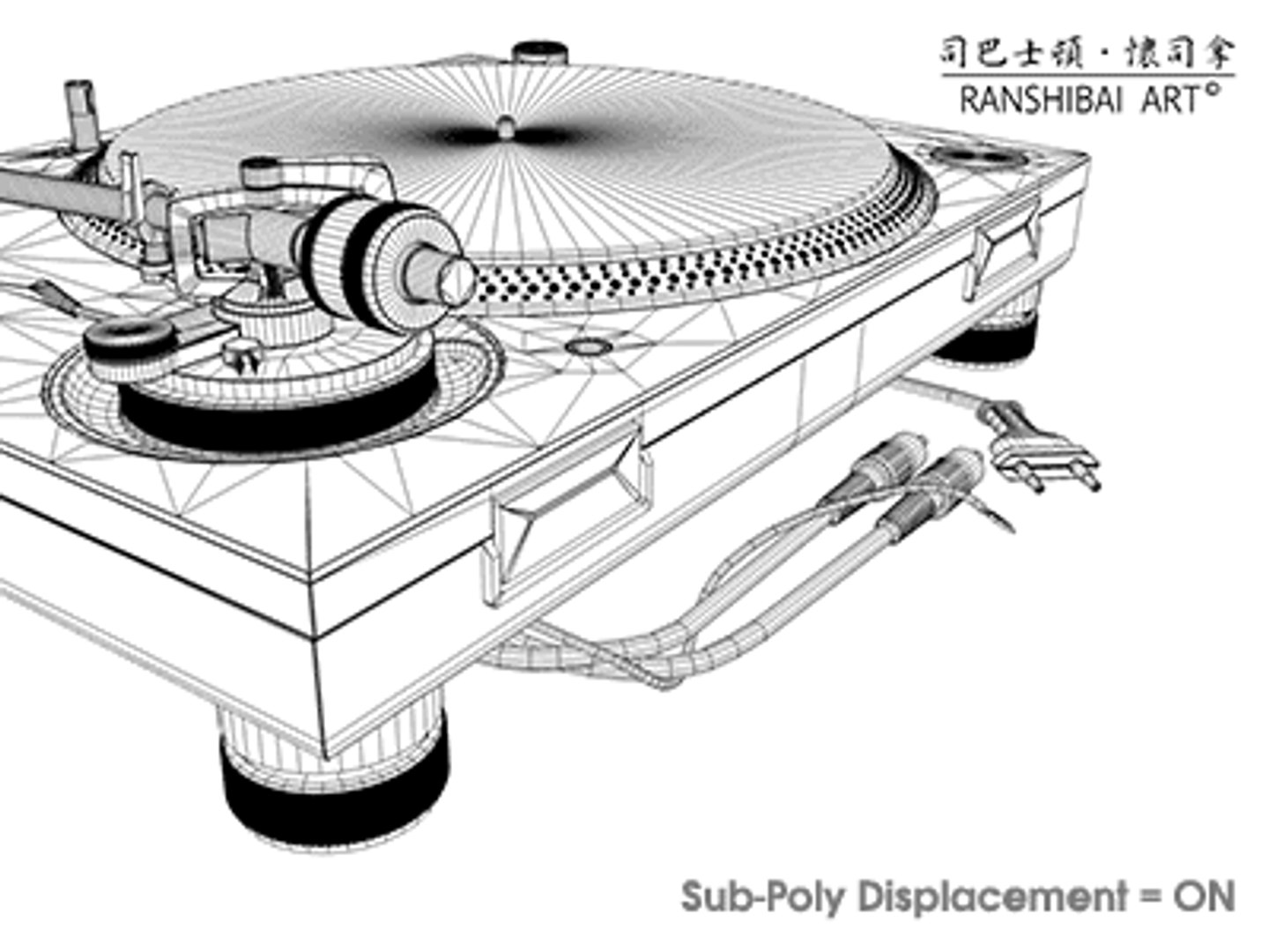 turntable turn sl1200 3d model
