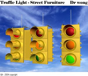 3d model traffic light heads