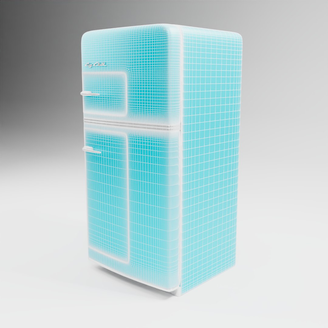 big chill retro fridge 3D model