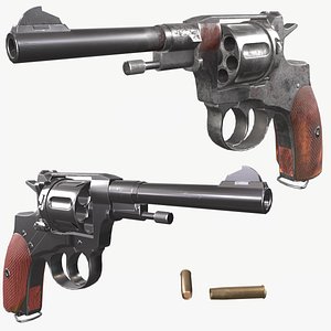 3D model Old Military Revolver