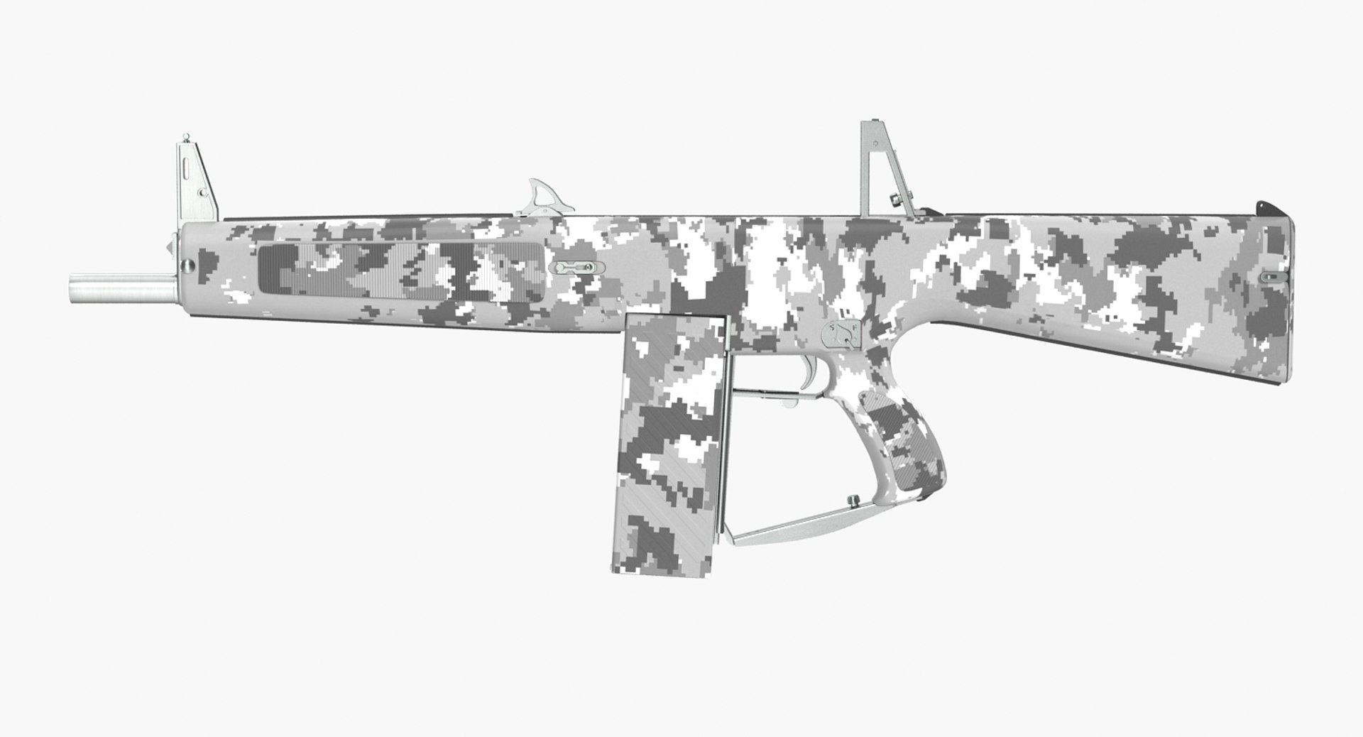 Combat Shotgun AA-12 3D Model 3D model preview