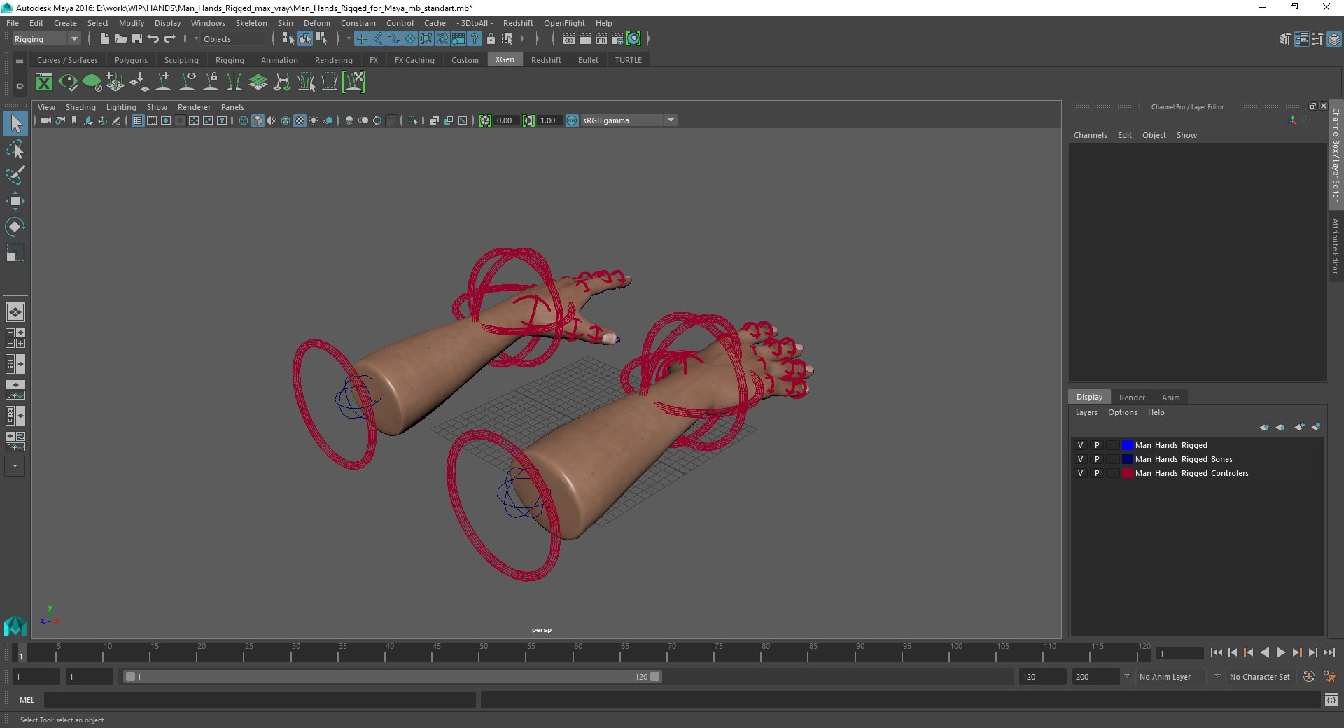 Man Hands Rigged For Maya 3D Model - TurboSquid 2199783