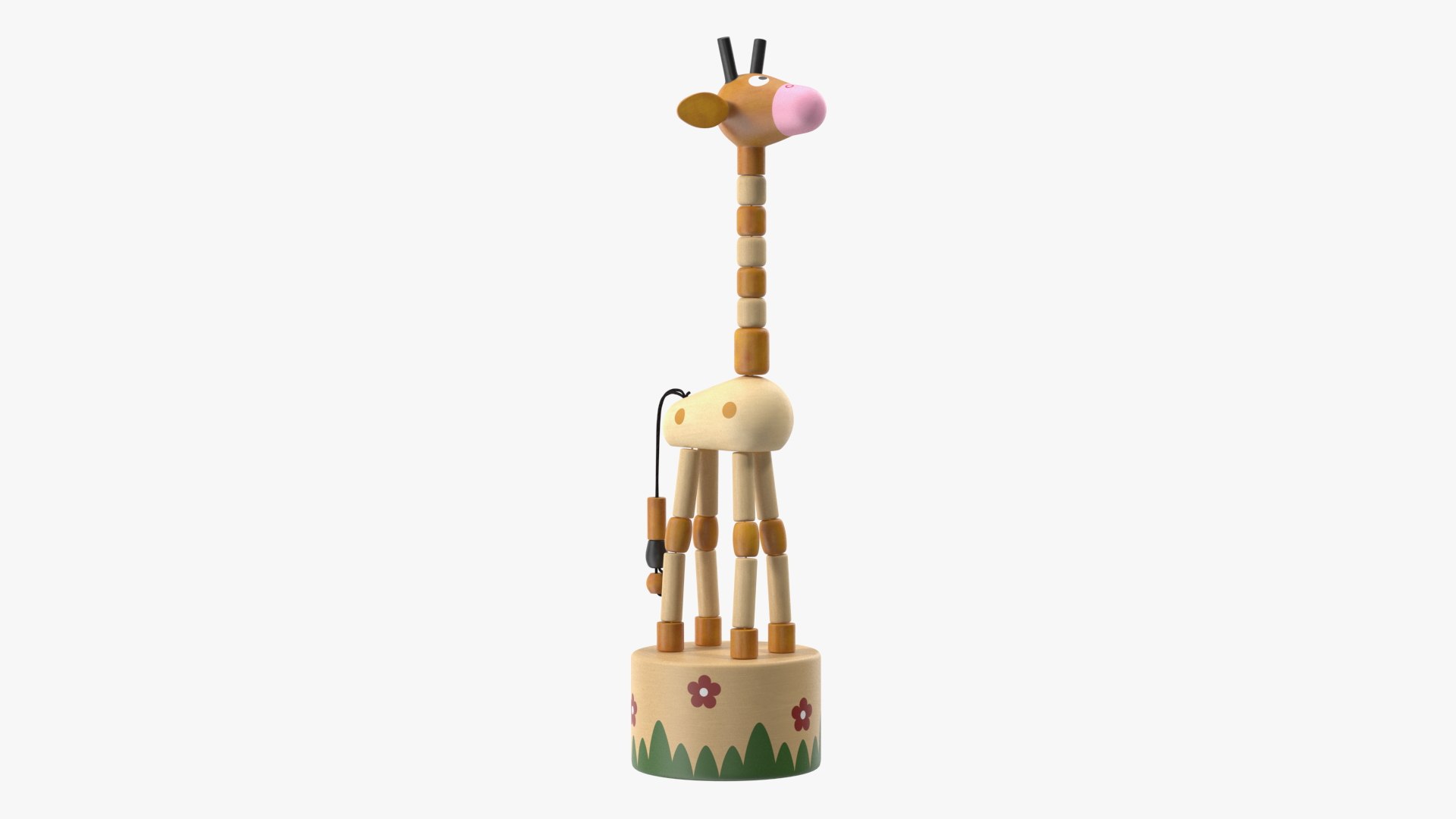 Push Puppet Toy Giraffe 3D model preview