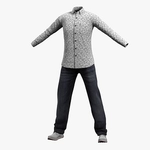 mens clothing 30 shirt 3D model