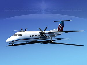 dhc-8 q300 3d model