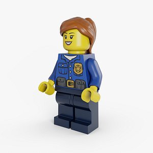3D LEGO Minifig - Female 2 model