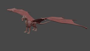 Red Fire Dragon 3D model