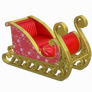 3D sled claus