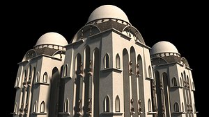 fantasy neoclassical tower architecture 3D model