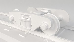 Lowpoly Train wheel Bogie 3