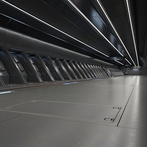 3D sci-fi interior model