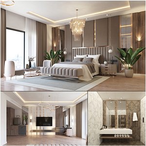 Luxury Hotel Suite Interior 3D model