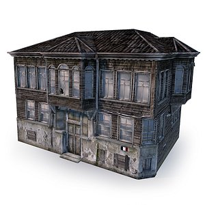 Free Low-poly 3D Model of Old Wooden Building