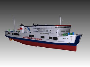 ro-ro ferry 3D model
