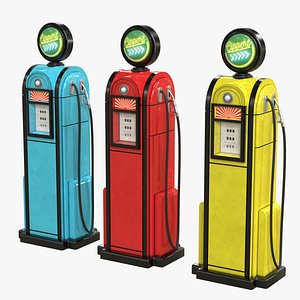 Retro gasolin pump 3D model