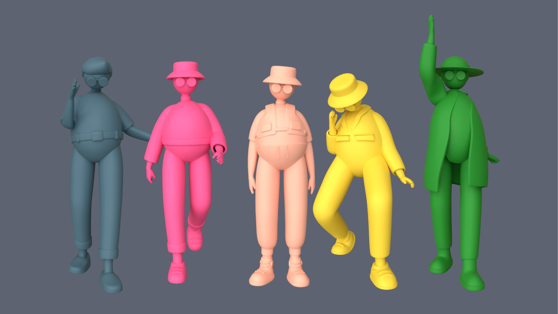 Characters 4 05 Color Model - TurboSquid 1977436