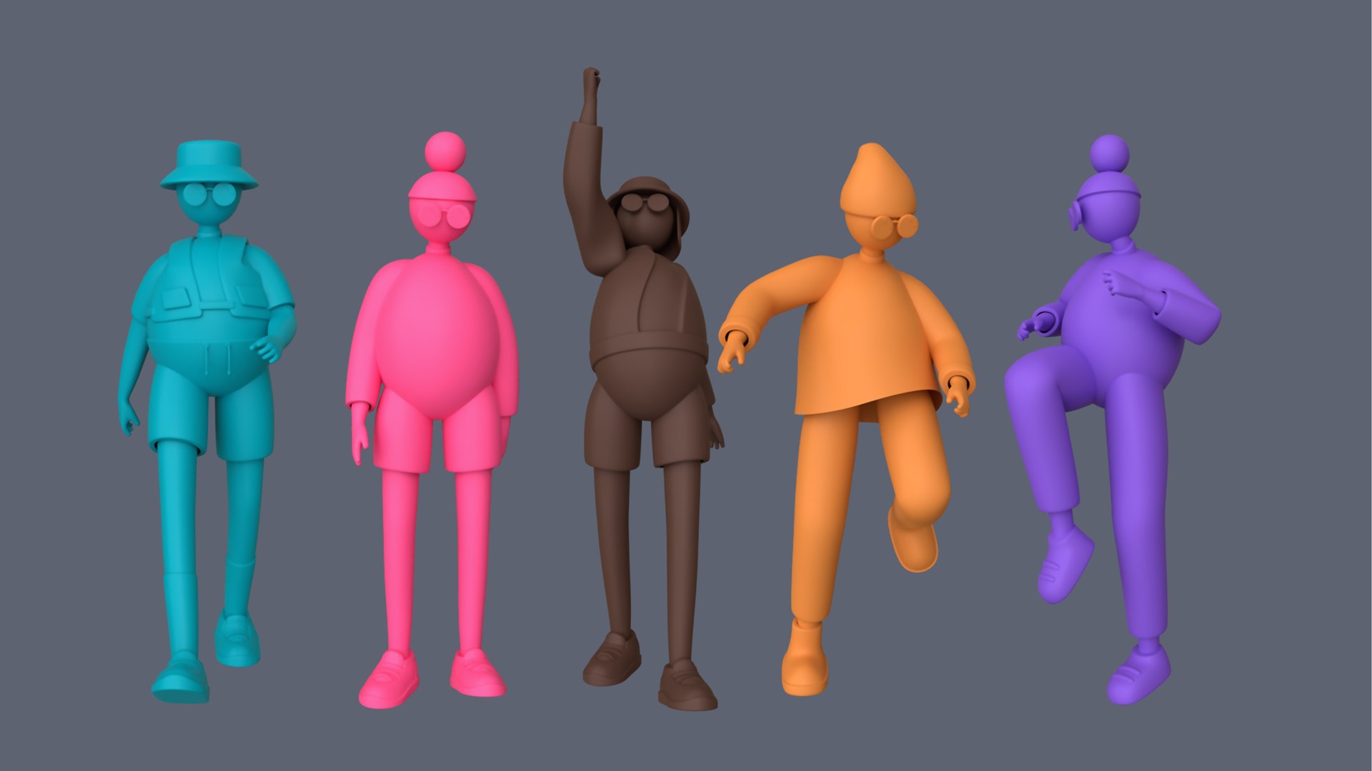 Characters 4 05 Color Model - TurboSquid 1977436