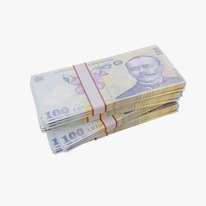 3D model 100 Romanian Leu RON