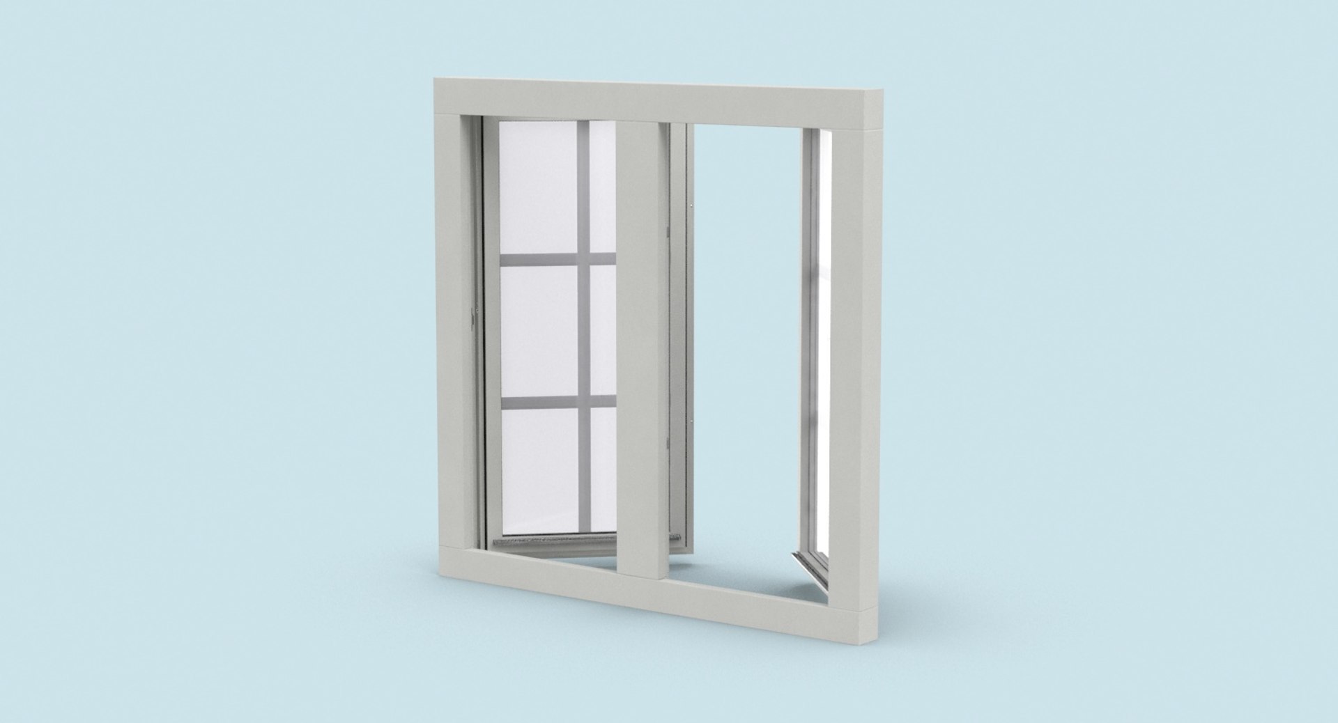 Standard-windows---window-4-half-open 3D - TurboSquid 1246245