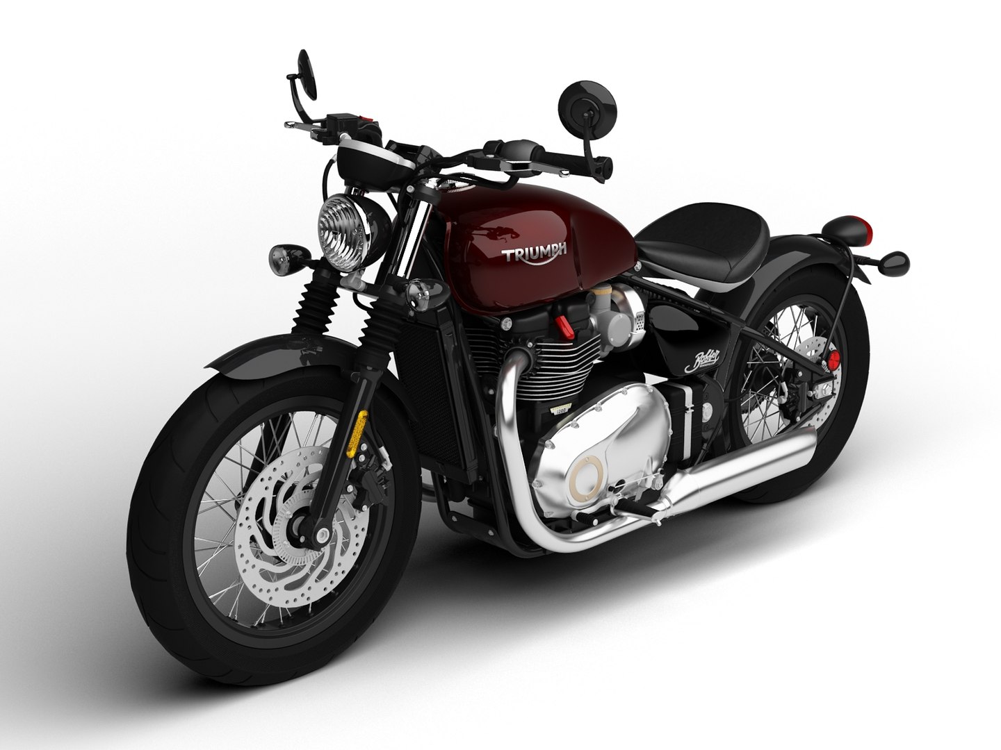 Triumph Bonneville Bobber 2017 3d C4d