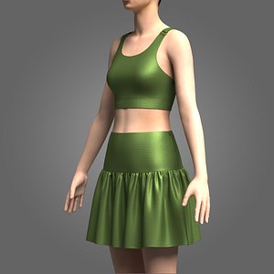 Top Skirt 3D Model model