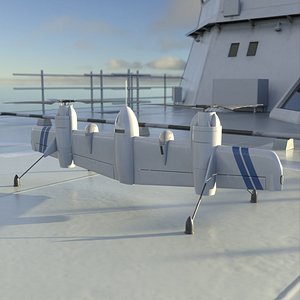 3D model Sikorsky Experimental Tiltrotor Drone White Rigged