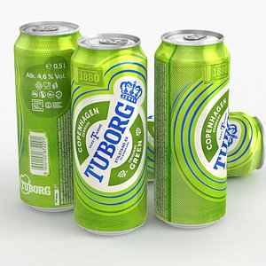 3D Beer Can Tuborg 500ml 2021